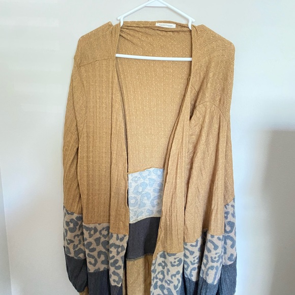 Sweaters - Brown Long Sleeve Cardigan